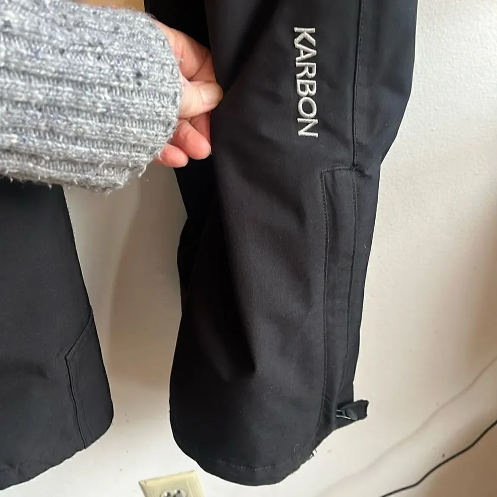 EXCELLENT CONDITION WOMEN’S SIZE 8 BLACK KARBON PRISM INSULATED SKI/SNOWPANTS